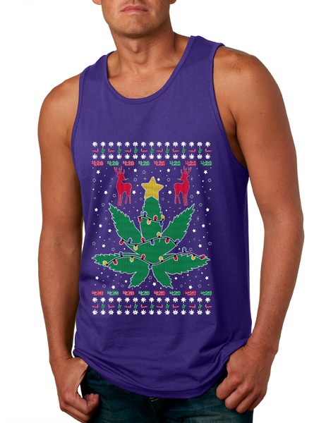 Men's Tank Top Ugly Christmas Weed Tree