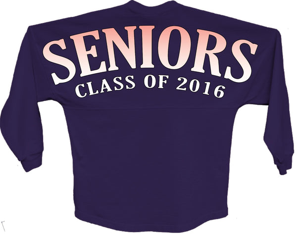 Seniors class of 2016 orange pom print J america shirt - ALLNTRENDSHOP - 4