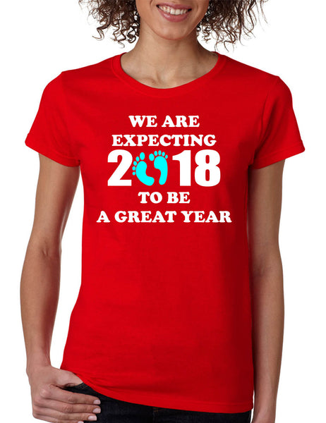 Women's T Shirt We Are Expecting Boy Maternity Reveal 2018 To Be