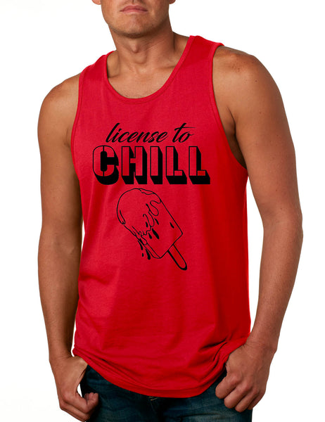 Men's Tank Top License To Chill Summer Top Trendy Funny Vacation Tee