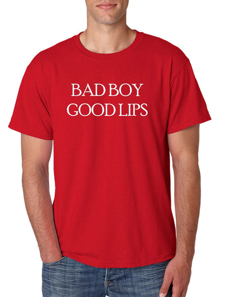 Men's T Shirt Bad Boy Good Lips Cool Funny Tee - ALLNTRENDSHOP - 3