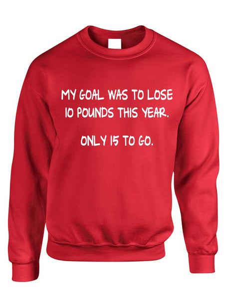 Adult Crewneck My Goal Was To Lose 10 Pounds This Year Funny - ALLNTRENDSHOP