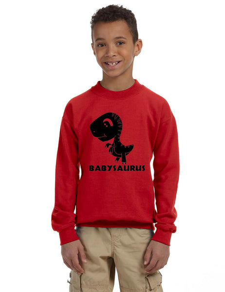 Kids Youth Sweatshirt Baby Saurus Love Dinosaur Matching Family Tops