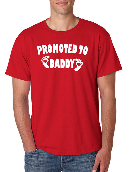 Men's T Shirt Promoted To Daddy To Be New Born Gift Announcement Tee