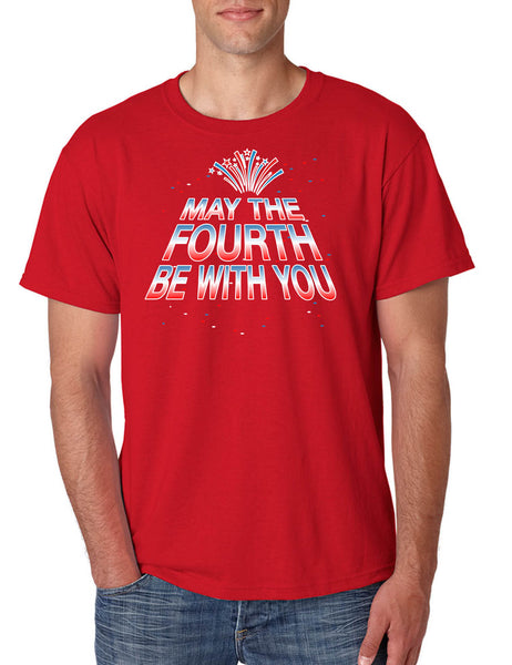 Men's T Shirt May The Fourth Be With You Funny 4th Of July Tee