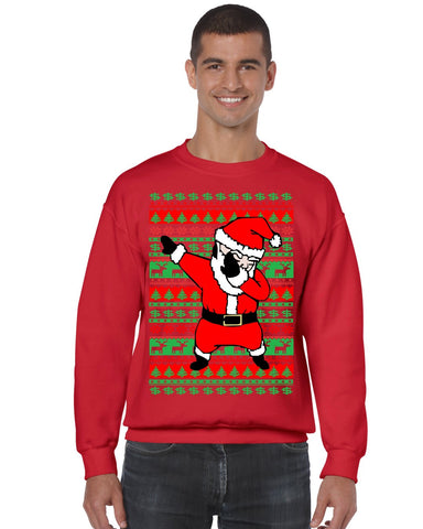Dabbing santa ugly christmas sweater men sweatshirt - ALLNTRENDSHOP