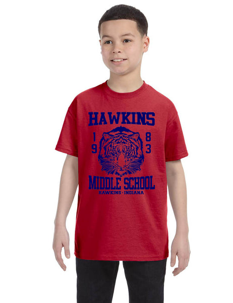 Kids Youth T Shirt Hawkins Middle School 1983 Trendy Tee Gift