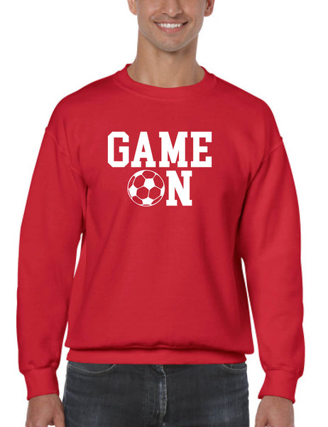 Adult Sweatshirt Game On Soccer Shirt Team Gift Love Sport Fans Top