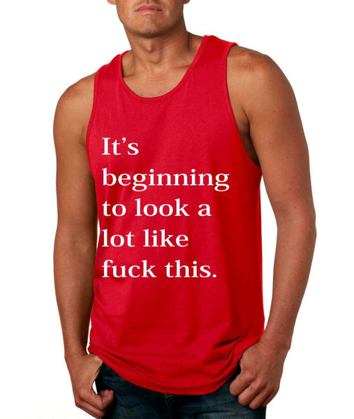Men's Tank Top Beginning To Look A Lot Like F**k Cool Top - ALLNTRENDSHOP - 4