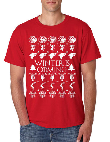 Men's T Shirt Winter Is Coming Ugly Christmas Sweater Cool Gift
