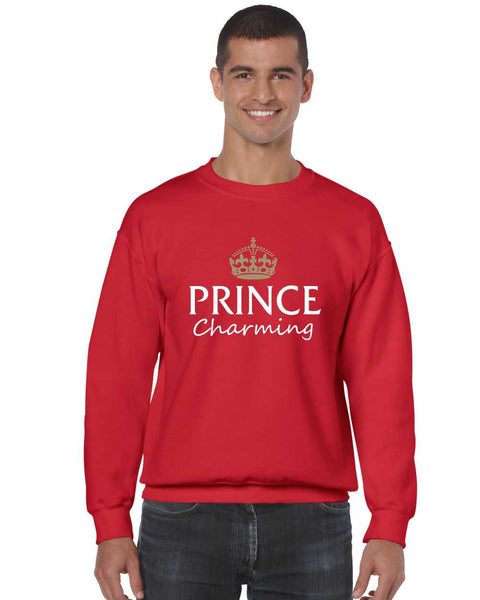 Men's Crewneck Prince Charming Cool Funny Humor Top - ALLNTRENDSHOP - 4