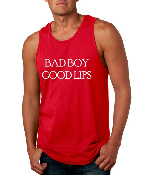 Men's Tank Top Bad Boy Good Lips Cool Funny Top - ALLNTRENDSHOP - 5
