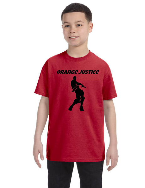 Kids Youth T Shirt Orange Justice Move Dance Trendy Dancing Gift