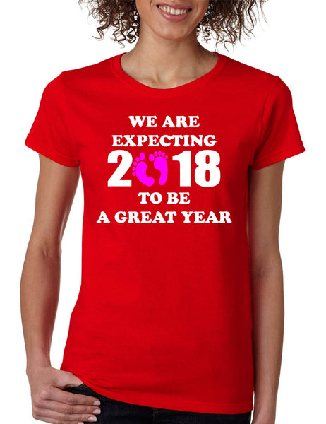 Women's T Shirt We Are Expecting Girl Maternity Reveal 2018 To Be