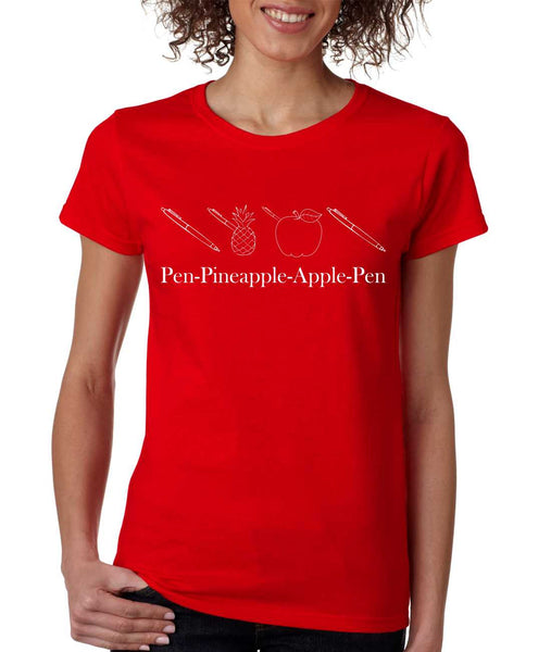 Women's T Shirt Pen Pineapple Apple Pen PPAP CHEE Fun Shirt