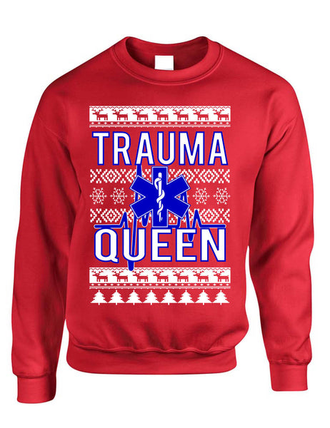 Xmas EMT Traumma Queen Adult Sweatshirt