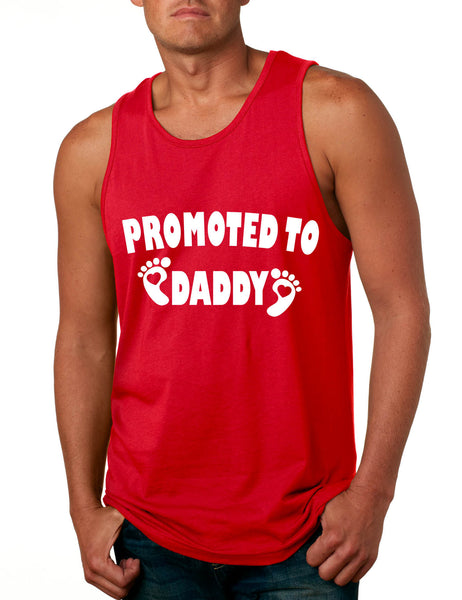 Men's Tank Top Promoted To Daddy To Be New Born Gift Announcement