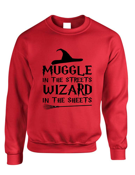 Adult Crewneck Muggle In The Streets Wizard In The Sheets Sweatshirt - ALLNTRENDSHOP