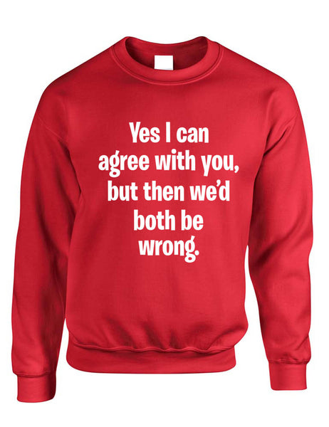 Adult Sweatshirt I Can Agree With You But We'd Both Be Wrong Fun Top
