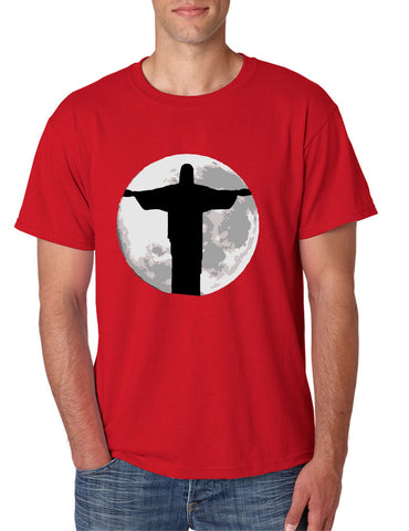 Men's T Shirt Moon Jesus T Shirt Cool Stuff Love Jesus - ALLNTRENDSHOP - 1