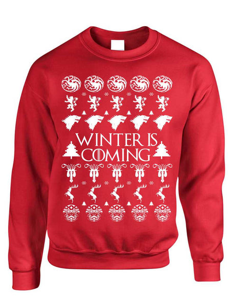 Adult Crewneck Winter Is Coming Ugly Christmas Sweater Holiday