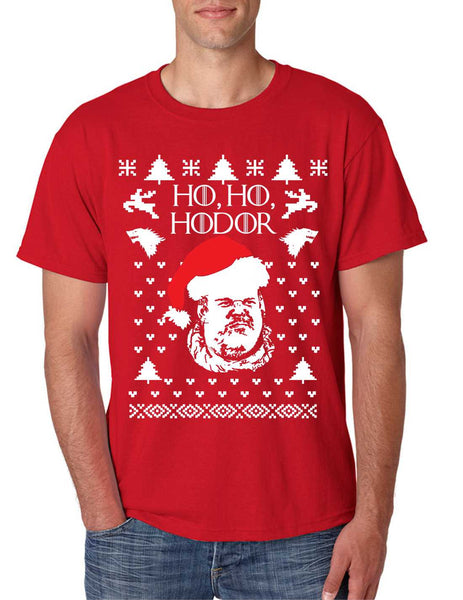 Men's T Shirt Ho Ho Hodor Ugly Christmas Sweater Hodor Holiday - ALLNTRENDSHOP - 3