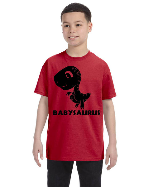 Kids Youth T Shirt Baby Saurus Dinosaur Gift Matching Family Tees