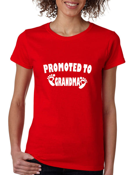 Women's T Shirt Promoted To Grandma New Born Announcement Gift