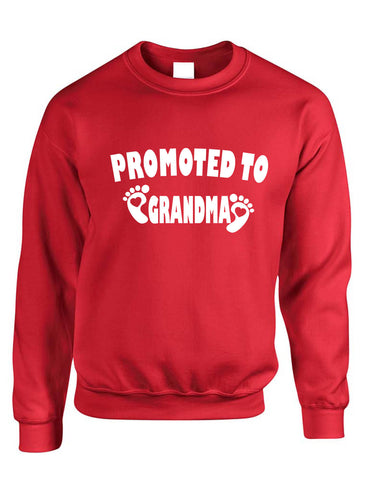 Adult Sweatshirt Promoted To Grandma New Baby Announcement Idea