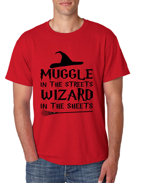 Men's T Shirt Muggle In The Streets Wizard In The Sheets Cool Tee - ALLNTRENDSHOP - 3