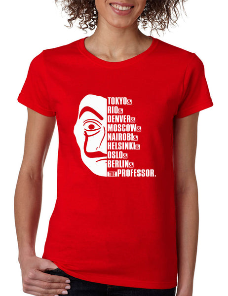 Women's T Shirt Tokyo Rio Moscow The El Professor Shirt Trendy Tee