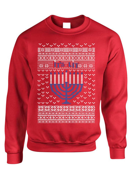 It's Lit Hanukkah Ugly Sweater Adult Sweatshirt