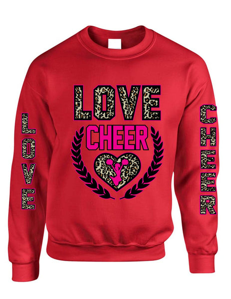 Love Cheer Leopard womens Sweatshirts - ALLNTRENDSHOP - 4