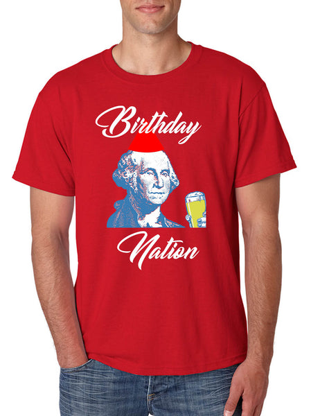 Men's T Shirt Birthday Nation 4th Of July Party Trendy USA Shirt