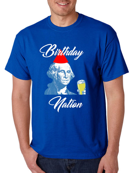 Men's T Shirt Birthday Nation 4th Of July Party Trendy USA Shirt