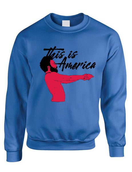 Adult Sweatshirt This Is America Trendy Gift Cool Popular Top