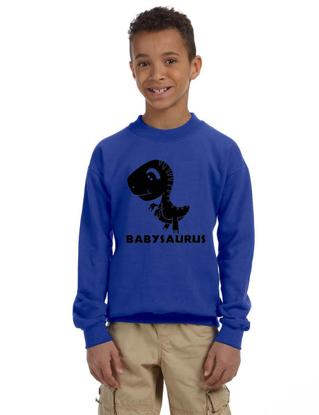 Kids Youth Sweatshirt Baby Saurus Love Dinosaur Matching Family Tops