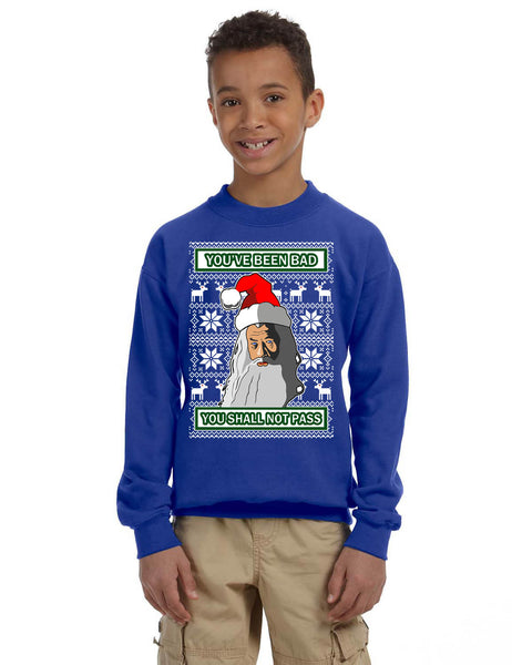 Kids Youth Sweatshirt You Shall Not Pass Ugly Christmas Top Xmas Gift