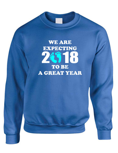 Adult Sweatshirt We Are Expecting Boy Pregnancy Reveal 2018 To Be