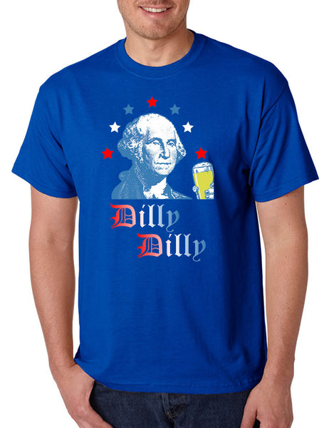 Men's T Shirt George Washington Dilly Dilly 4th Of July Cheers USA