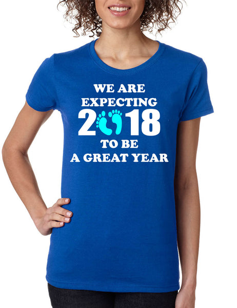 Women's T Shirt We Are Expecting Boy Maternity Reveal 2018 To Be