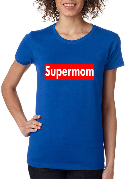 Women's T Shirt Super Mom Graphic Mothers Day Gift Best Mommy Tee