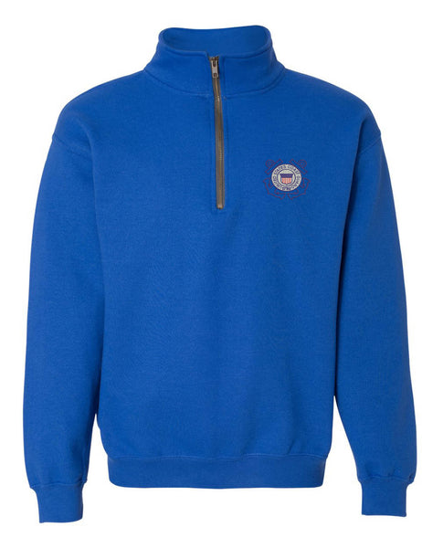 Adult Zip Collar Sweatshirt USCG Embroidered Coast Guard Top America