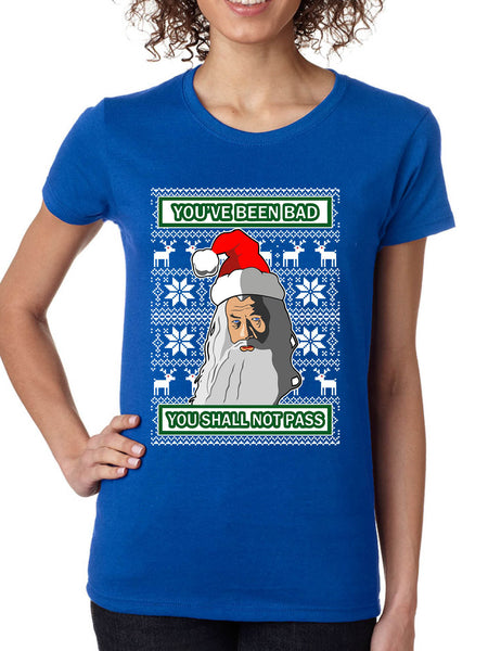 Women's T Shirt You Shall Not Pass Ugly Xmas Trendy Christmas Gift