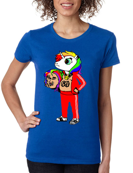 Women's T Shirt 6ix9ine Unicorn 69 Funny Shirt Trendy Hot Fans Gift