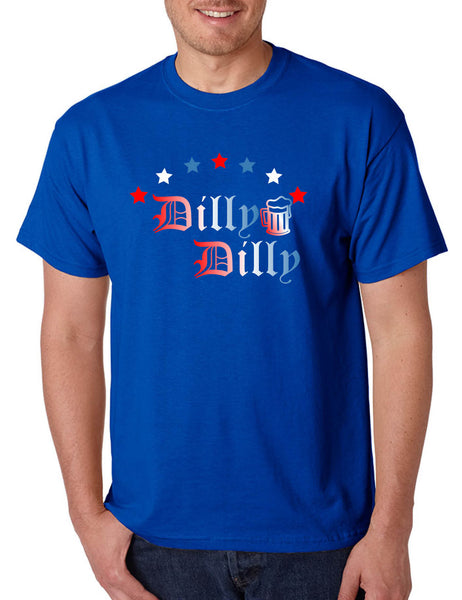 Men's T Shirt Dilly Dilly 4th Of July Trending Cheers Love USA Flag