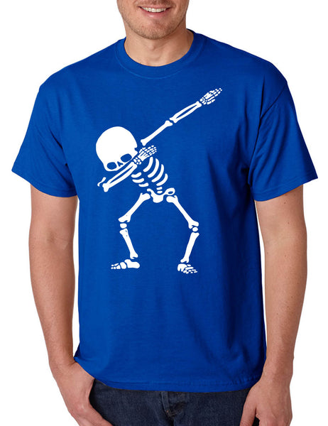 Men's T Shirt Dabbing Skeleton Tee Cool Hip Hop Dab Skull Shirt Gift