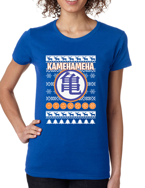 Women's T Shirt Christmas Goku's Training Symbol kamehameha