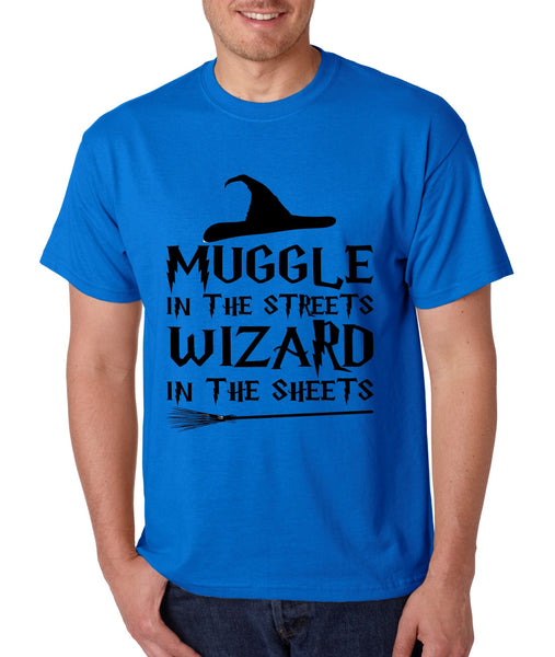Men's T Shirt Muggle In The Streets Wizard In The Sheets Cool Tee - ALLNTRENDSHOP - 4