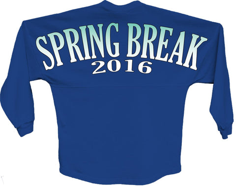 Spring break 2016 blue pom print J america shirt - ALLNTRENDSHOP - 1